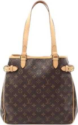 Louis Vuitton Pre-owned Batignolles Vertical Monogram Tote Bag - Dames - Vintage Shopper - Bruin - ONE Size - Leer - Vintage