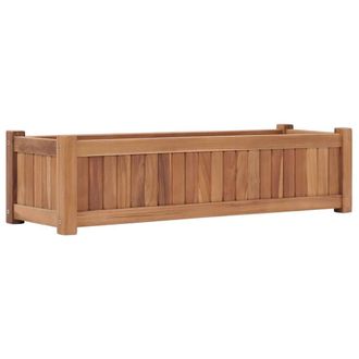 Berkfield Home Raised Bed 100x30x25 cm Solid Teak Wood in Brown | Size: 100 x 30 x 25 cm