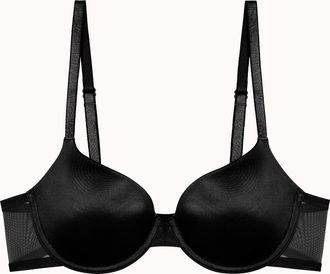 Passionata B&uuml;gel-BH PASSIONATA BIANCA, Damen, Gr. 70, Cup D, schwarz, Obermaterial: 79% Polyamid, 21% Elasthan, BHs B&uuml;gel-BH, leicht gl&auml;nzende, leicht gepolstert