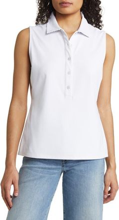 Tommy Bahama Aubrey Refined Sleeveless Polo in White at Nordstrom, Size Medium