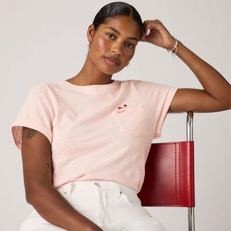 Levi's Graphic Julie Pocket Tee - Womens - XL - Red