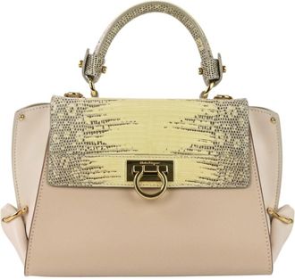 Ferragamo Leather Handbag Shoulder Bag (Pre-Owned)