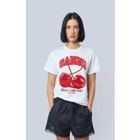 Ganni Basic Cotton Jersey Cherry With Caviar