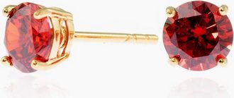 Cachet London Womens Cachet London Lana 6mm Ruby Earrings - Red