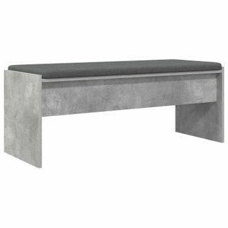 vidaXL Banco De Entrada Con Coj&iacute;n Gris Concreto 103 X 38 X 40 Cm Vidaxl