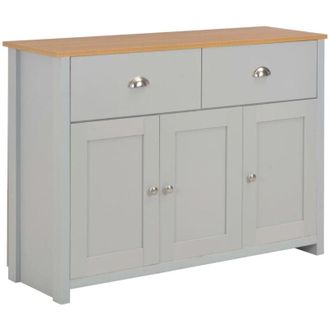 vidaXL Credenza Grigia 112x35x81 cm - Vidaxl