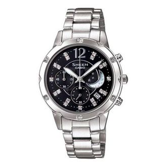 Casio SHEEN Waterproof Stainless Steel Strap Black Analog SHE-5017D-1A