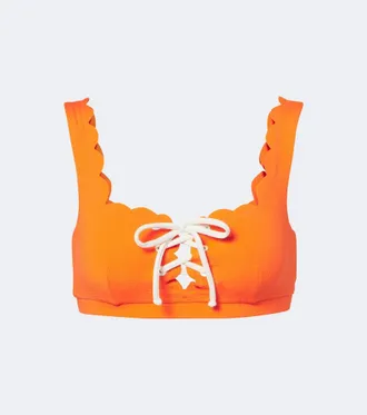 Marysia Swim Palm Springs scalloped bikini top