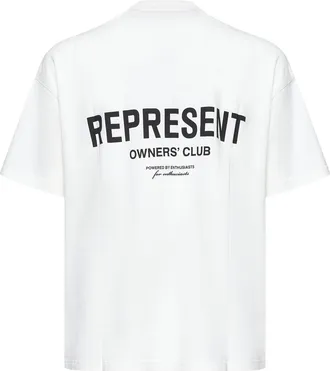 Represent Mens T-Shirt White Cotton T-Shirts And Polos