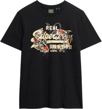 Superdry Relaxed T-Shirt - Heren - T-shirts - Zwart - S - Katoen - Tops