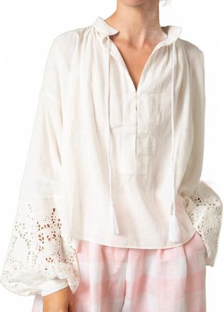 Thierry Colson Guise Long Sleeve Blouse In Off White