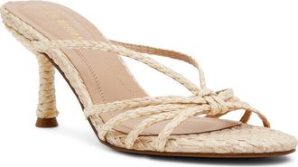 Steve Madden Edna Slide Sandal in Natural Raffia at Nordstrom, Size 7.5