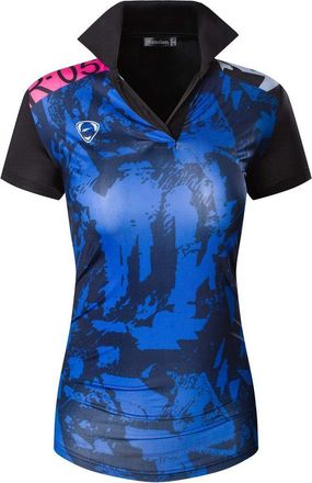 Jeansian Womens Sports Breathable Short Sleeve Polo T-Shirts Tee SWT277 Black L