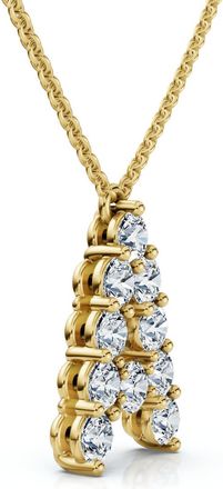 Pompeii3 1Ct Diamond Initial A Pendant 14k Gold 18 Necklace Lab Grown 5/8 Tall