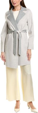 Sofiacashmere Doubleface Notch Lapel Wool & Cashmere-Blend Coat