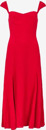 Reformation Cr&ecirc;pe-Midikleid Bryson Cherry
