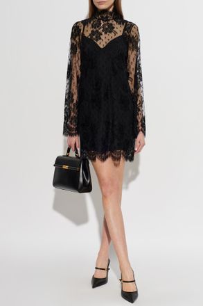 Dolce & Gabbana Lace Dress, Womens, Black