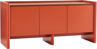 Oviala Mueble TV retro liso rectangular L120 cm naranja