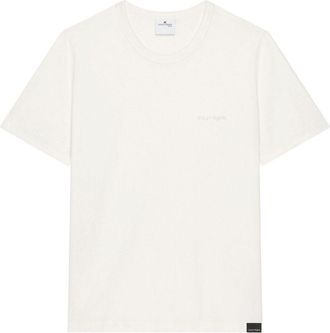 Courr&egrave;ges White T-Shirt with Embossed Logo Detail