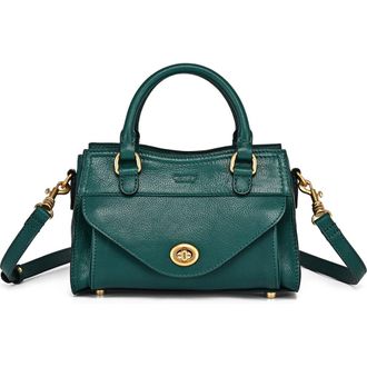 OLD TREND Lockwood Genuine Leather Compact Structured Satchel in Teal at Nordstrom