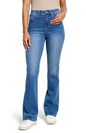 Nic+Zoe Side Panel High Waist Bootcut Ankle Jeans in Atlantic at Nordstrom Rack, Size 25