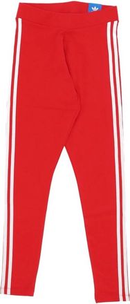 adidas Stripes Strakke Legging Better Scarlet - Dames - Trainingsbroeken - Rood - S - Polyester - Fitness