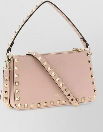 Valentino Garavani rockstud spike small leather clutch bag