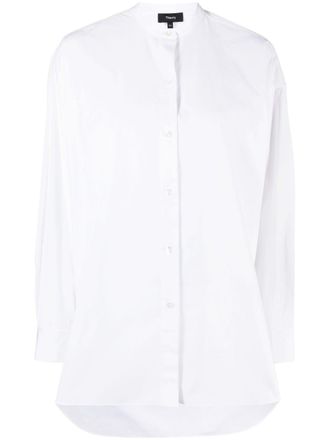 Theory Camicia senza colletto - Bianco