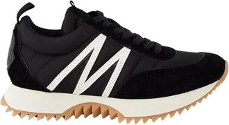 Moncler Grijze Su&egrave;de Leren Sneakers - Dames - Sneakers - Zwart - 38 1/2 EU - Su&egrave;de - Schoenen