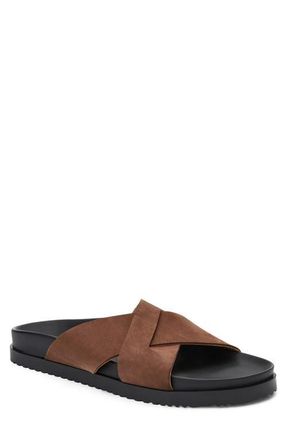Bruno Magli Bologna Slide Sandal in Moka Nubuck at Nordstrom, Size 10.5