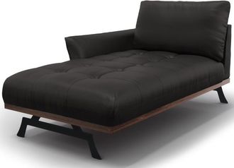 CXL by Christian Lacroix Echtleder Designer Chaiselongue Olivier, Schwarz