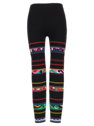 Emilio Pucci Jacquard Patterned Leggings Multicolor-Donna