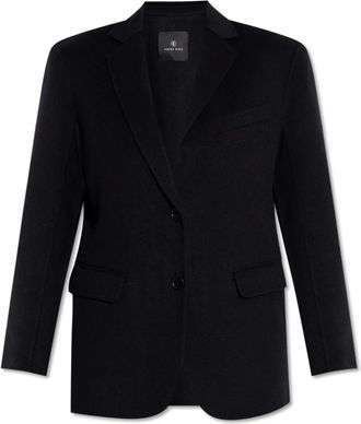 Anine Bing Quinn wollen blazer - Dames - Blazers - Zwart - S - Wol - Jassen