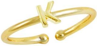 Savvy Cie Jewels 18K Yellow Gold Plated Initial Ring in Gold K at Nordstrom Rack