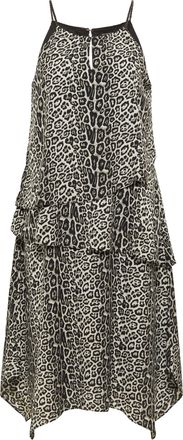 Faina Jurk met leo-opdruk nelice Dames Grijze Leeuw