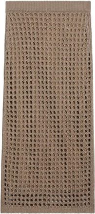 Max Mara Geode Knit Midi Rok - Dames - Maxi Rokken - Bruin - XS - Katoen - Rokken
