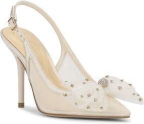 Jessica Simpson Lavilra Slingback Pointed Toe Pump in White 01 at Nordstrom Rack, Size 6.5