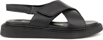 Sergio Moretti Platte Sandalen - Dames - Sandalen - Zwart - 39 EU - Schoenen