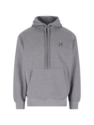 Maison Kitsun&eacute; Fox Head Organic Cotton Grey Hoodie