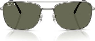 Ray-Ban Sunglasses Rb3755 004/58 Silver/Green Unisex Polarized