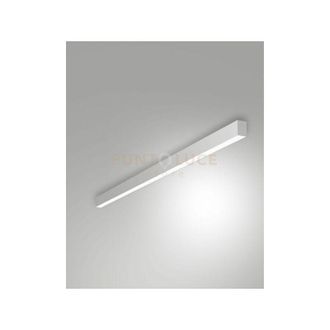 Fabas Luce Millet plafoniera alluminio a led 3000K 3380LM 23W opale on/off IP40 100CM