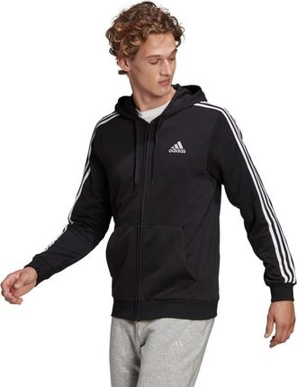 adidas M 3S FT FZ Hoodie - Heren - Sportshirts - Zwart - XL - Fitness