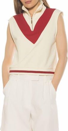 Alexia Admor Denise Collared Top in Ivory/Red at Nordstrom Rack, Size X-Large
