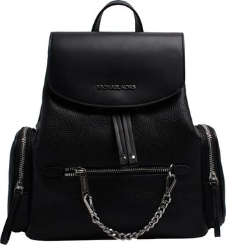 Michael Kors Womens Jet Set Medium Grain Leather Backpack 35F1STTB6L - Black - One Size