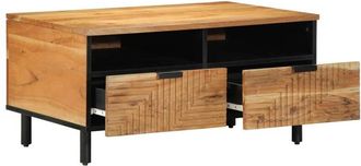 vidaXL Mesa De Caf&eacute; Marr&oacute;n 80 X 54 X 40 Cm Madera Maciza De Acacia Vidaxl