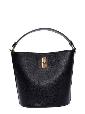 Luisa Vannini Zwart Rundleer Tas