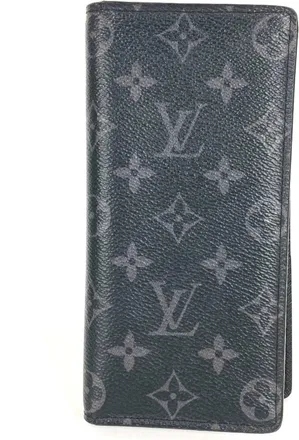 Louis Vuitton Black Galle Monogram Eclipse Monogram Eclipse Long Wallet (Bi-Fold) (Pre-Owned)