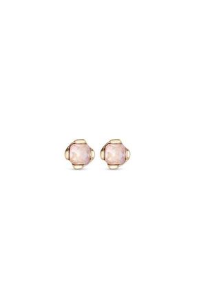 UNOde50 Pink Crystal Stud Earrings in Gold at Nordstrom