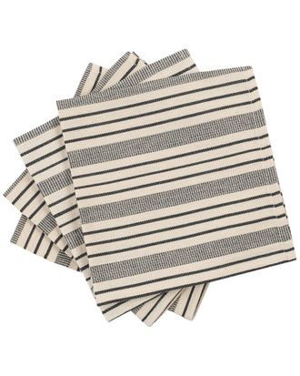 French Home Set Of 4 Striped Napkins