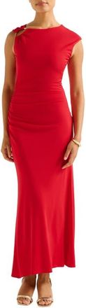 Ever New Alyssa Jersey Maxi Dress in Red at Nordstrom, Size 14